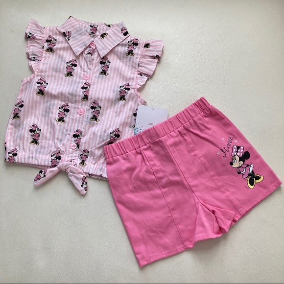 Disney Other - Disney Minnie Mouse pink shorts set 2199